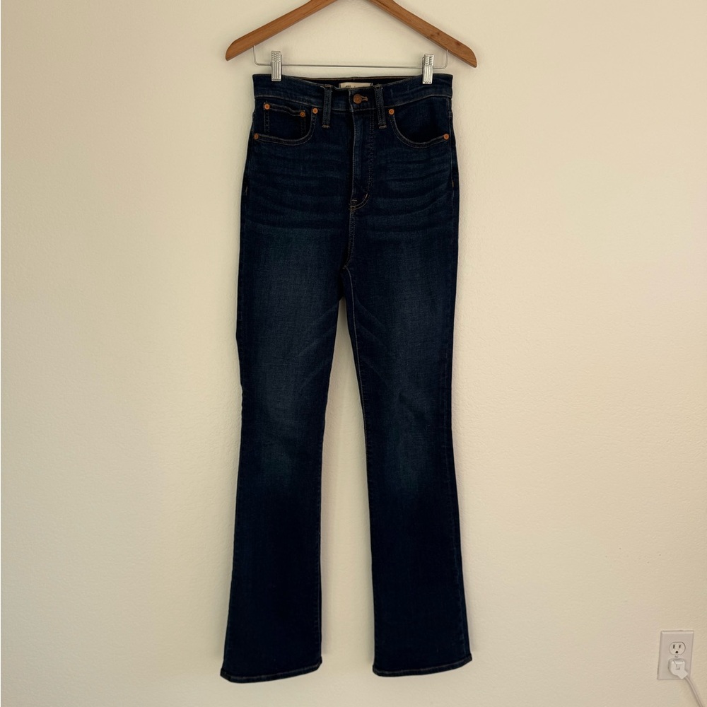 27 Tall Madewell Skinny Flare Dark Blue Flare Jeans